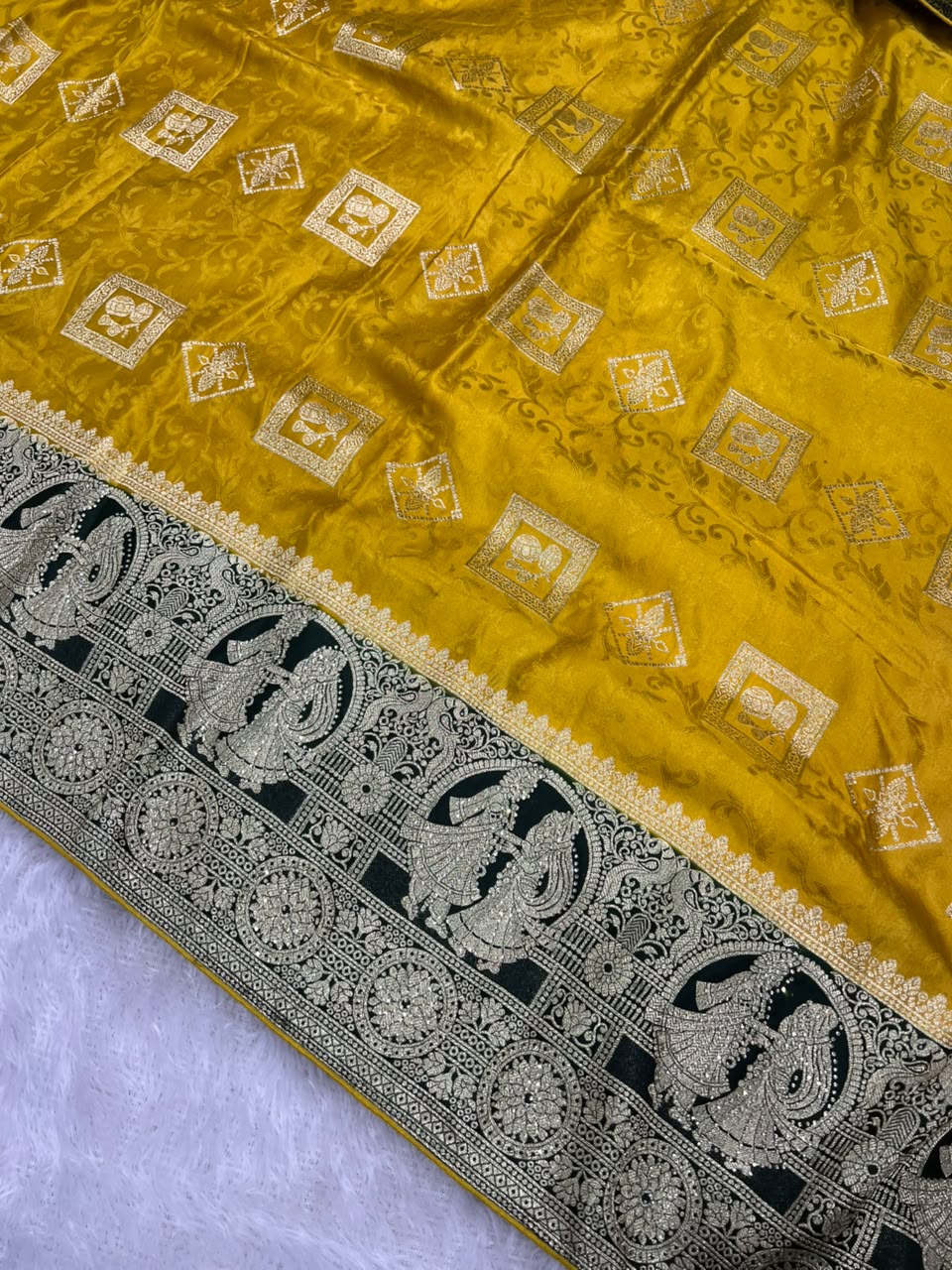 Royal Zarkhan Viscose Saree With Embroidered Stitched Blouse - Anula Nexus